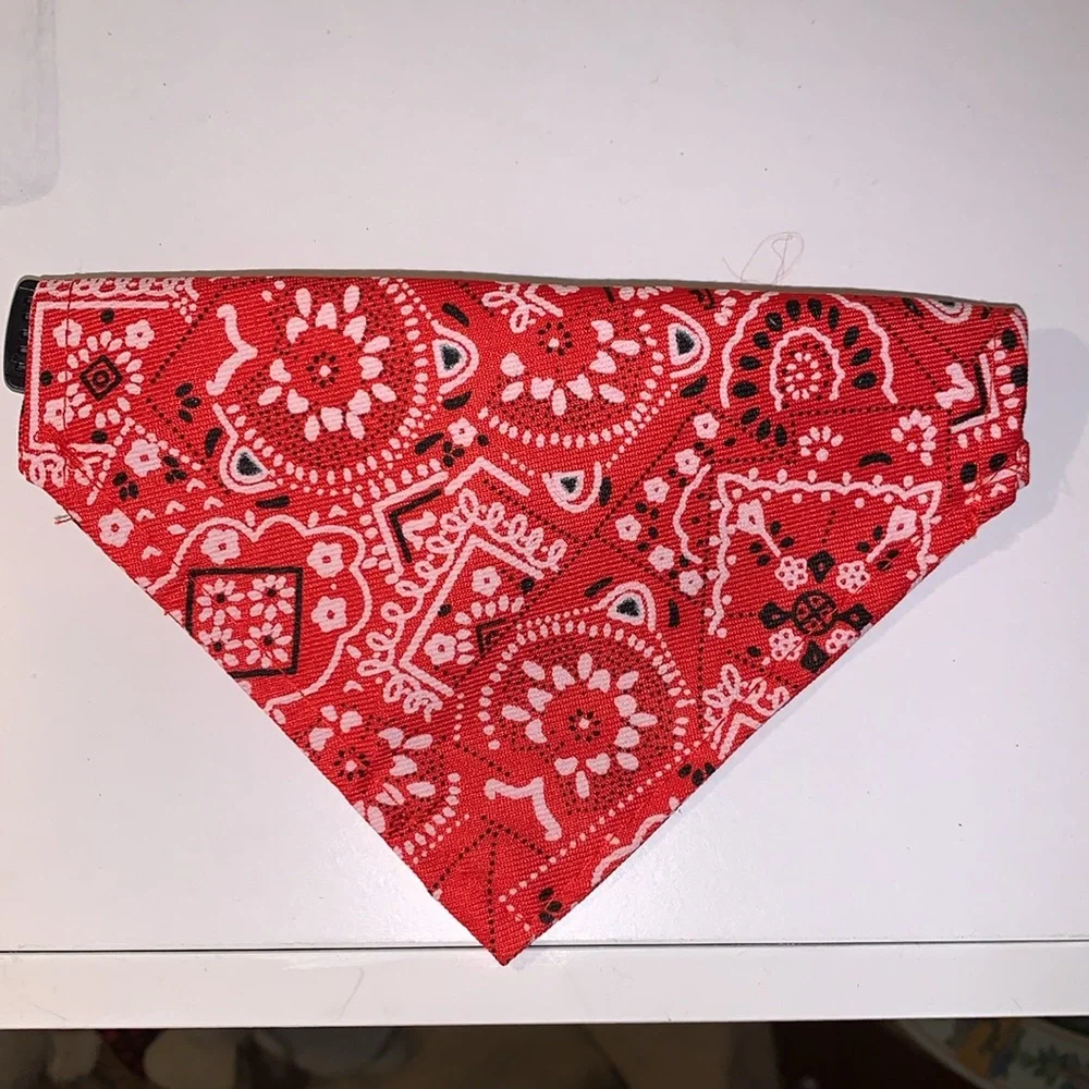 Red bandana dog or cat collar